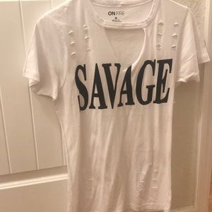white savage girl shirt
